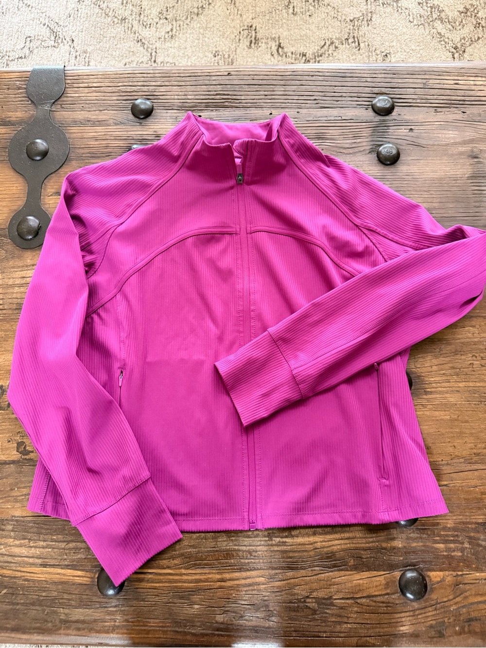 Danskin Ribbed Full-Zip Active Jacket Pink Like New XL